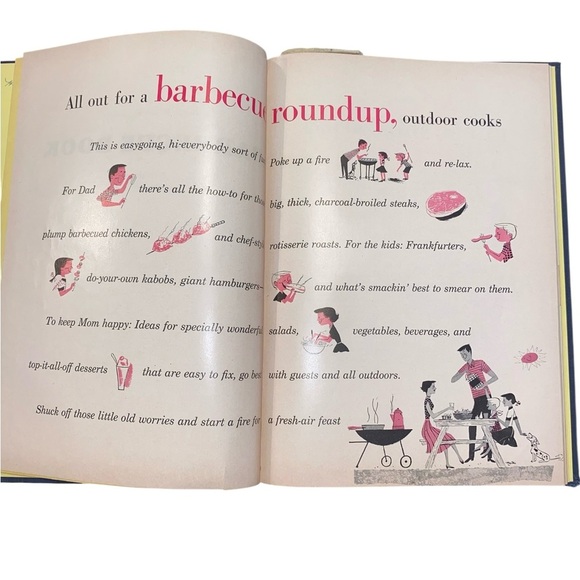 Vintage 50s Better Homes And Gardens Barbecue Book - Gold and Black - Picture 4 of 8